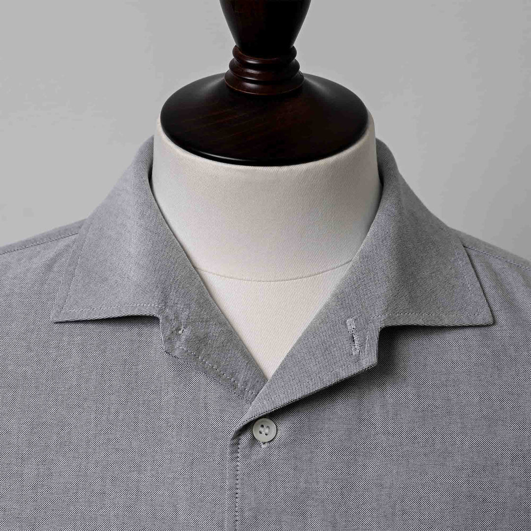 デュアルフェイスシャツ「BARON」襟のディテール
