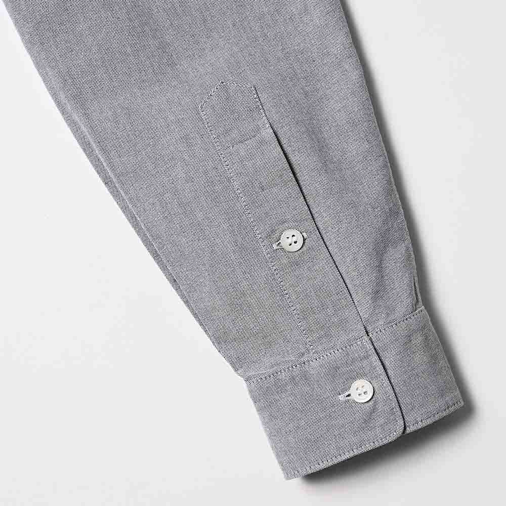 デュアルフェイスシャツ「BARON」グレー　袖ディテール