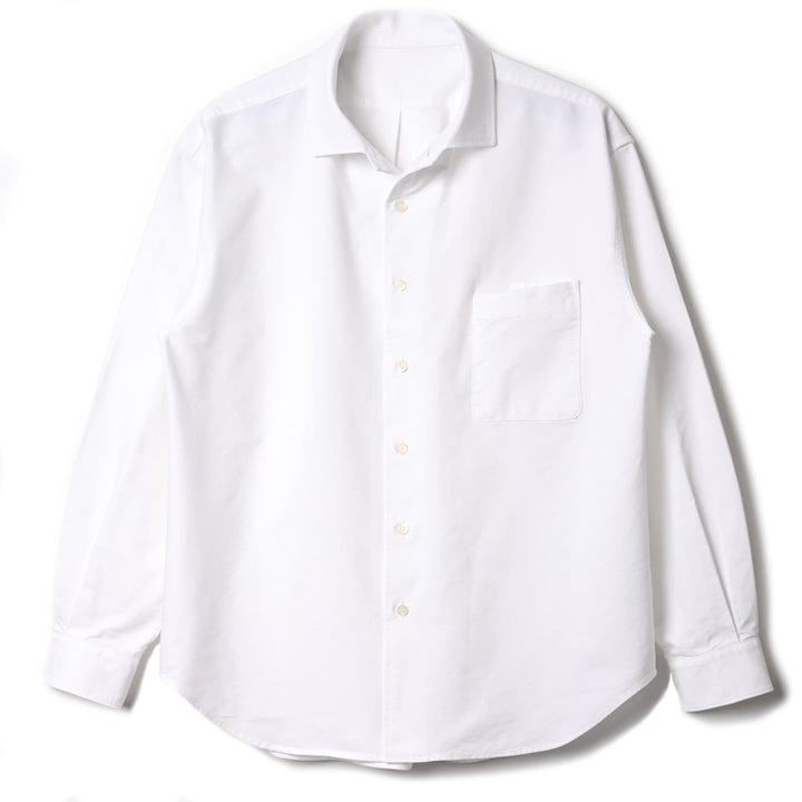 デュアルフェイスシャツ「BARON」ホワイト　フロント　物カット