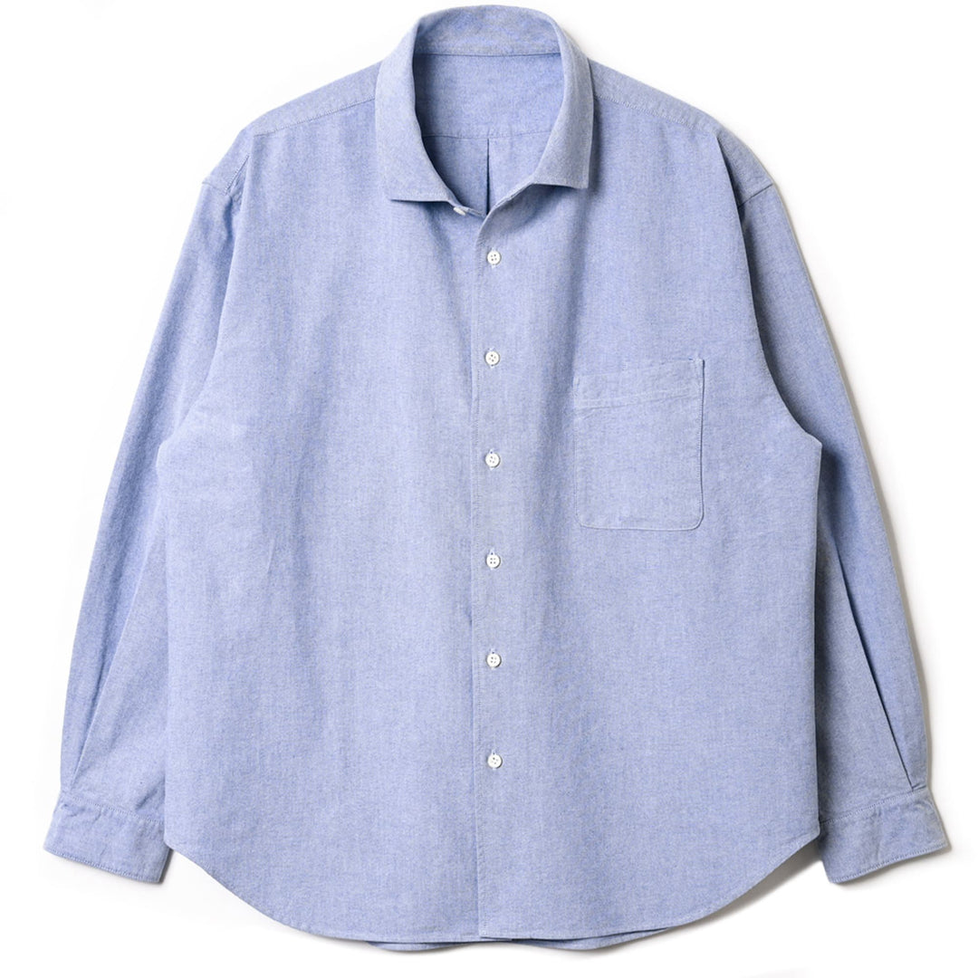 デュアルフェイスシャツ「BARON」ブルー　フロント　物カット
