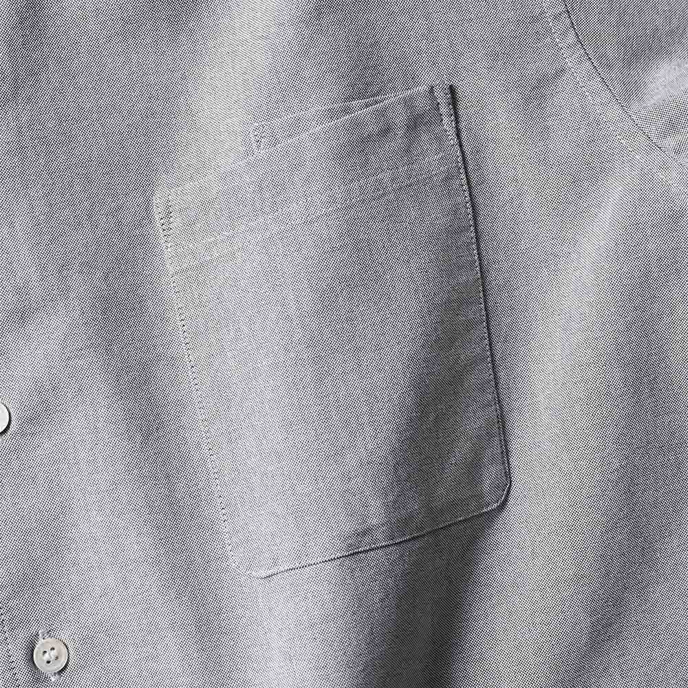 デュアルフェイスシャツ「BARON」grayの胸ポケットのディテールカット