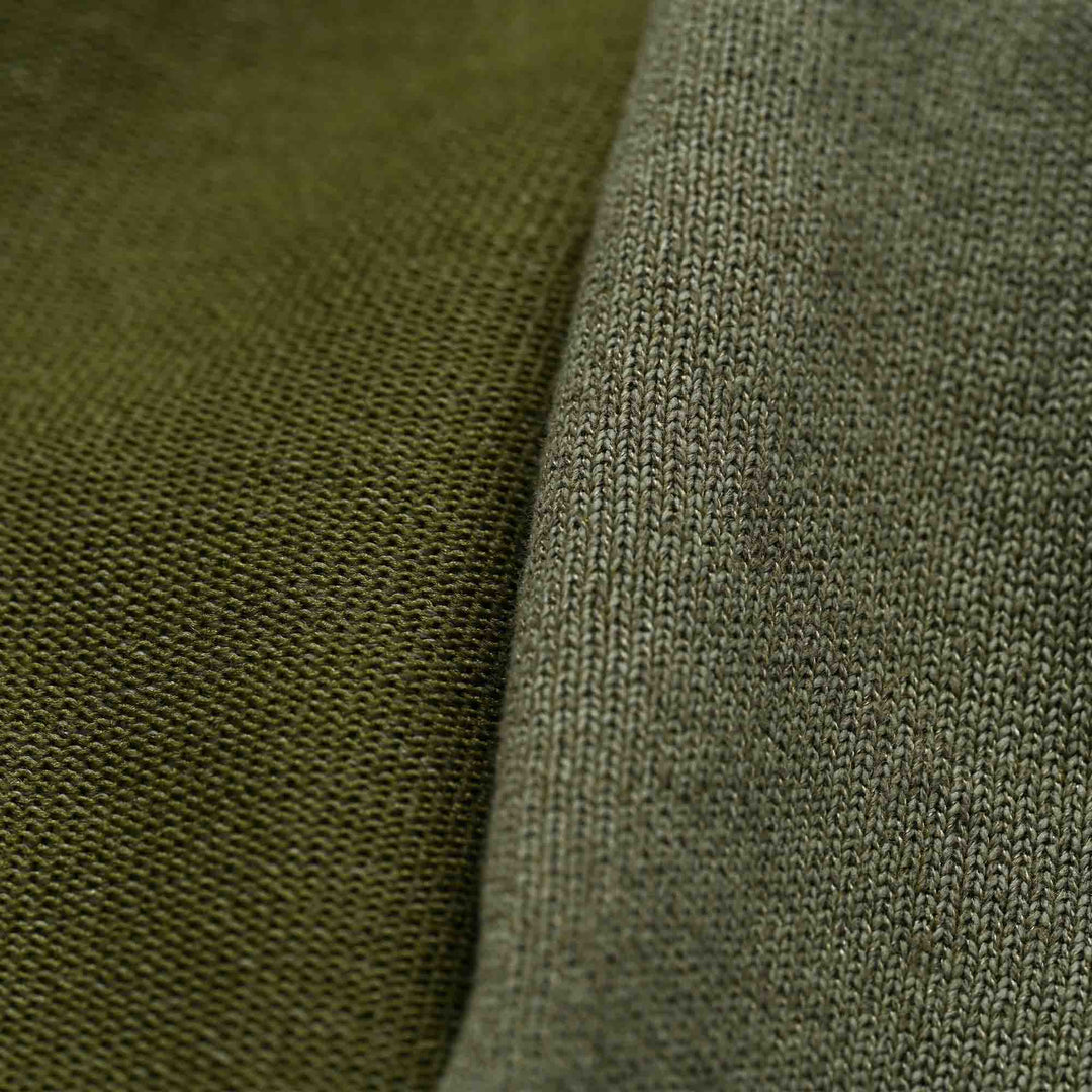 Washi cotton buttonless knit polo "TAISHI"
