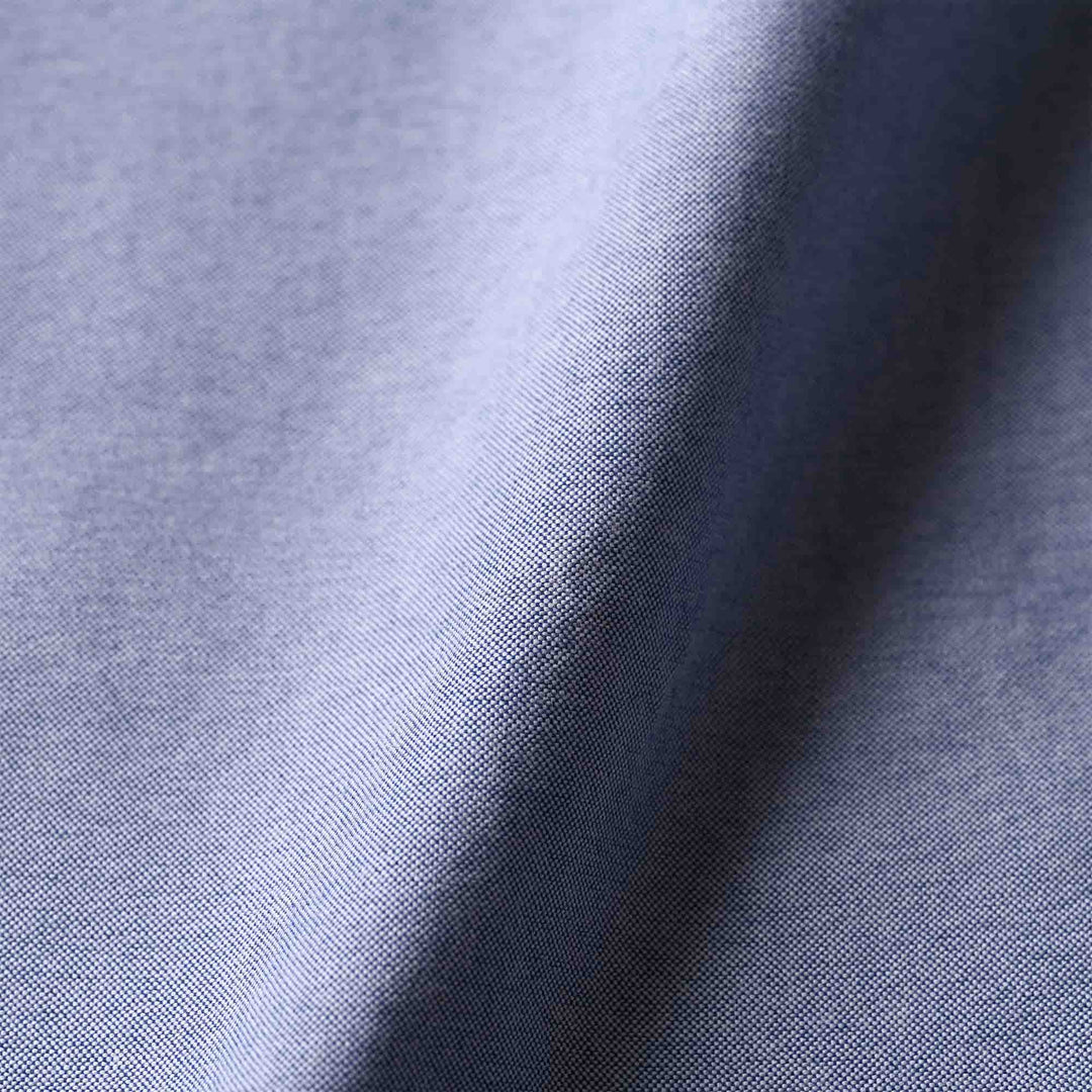 デュアルフェイスシャツ「BARON」ブルー　生地ディテール