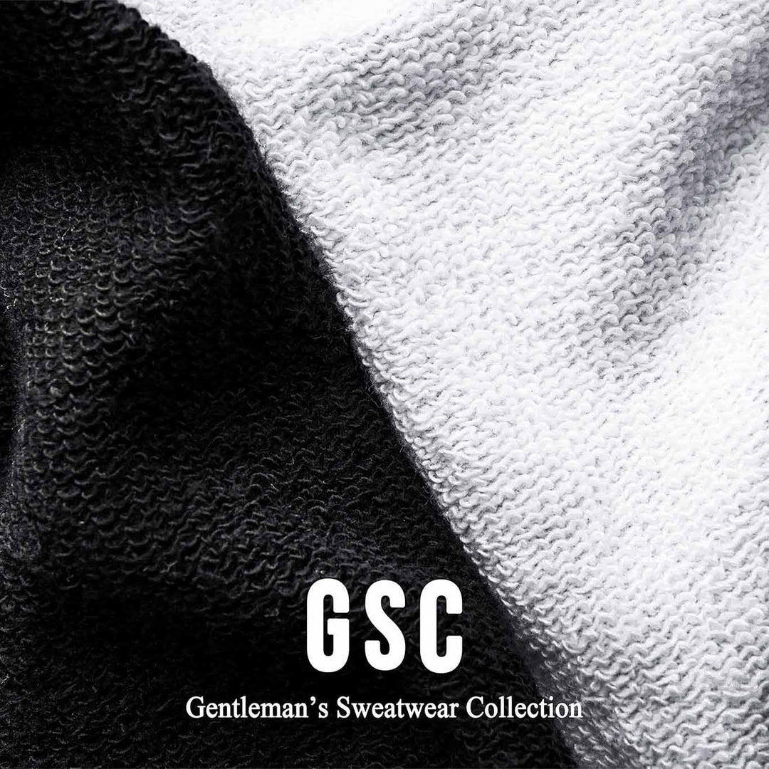 GSC「05 SWEATSHORT」ブラック＆グレー　生地ディテール