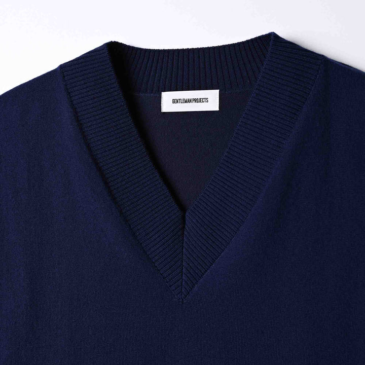 ワイドVネックセーター「BILL(ビル)」　襟　ディテールカット