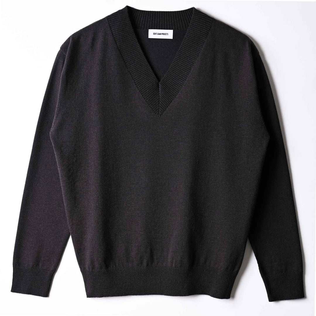 ワイドVネックセーター「BILL(ビル)」フロント　物カット