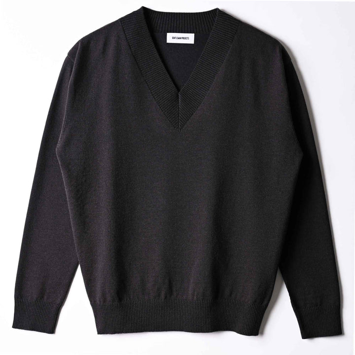 ワイドVネックセーター「BILL(ビル)」フロント　物カット