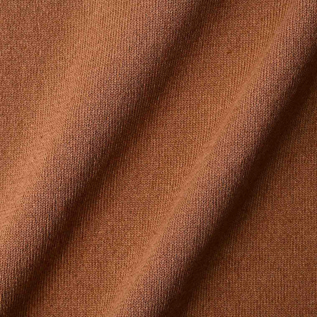 Washi cotton buttonless knit polo "TAISHI"