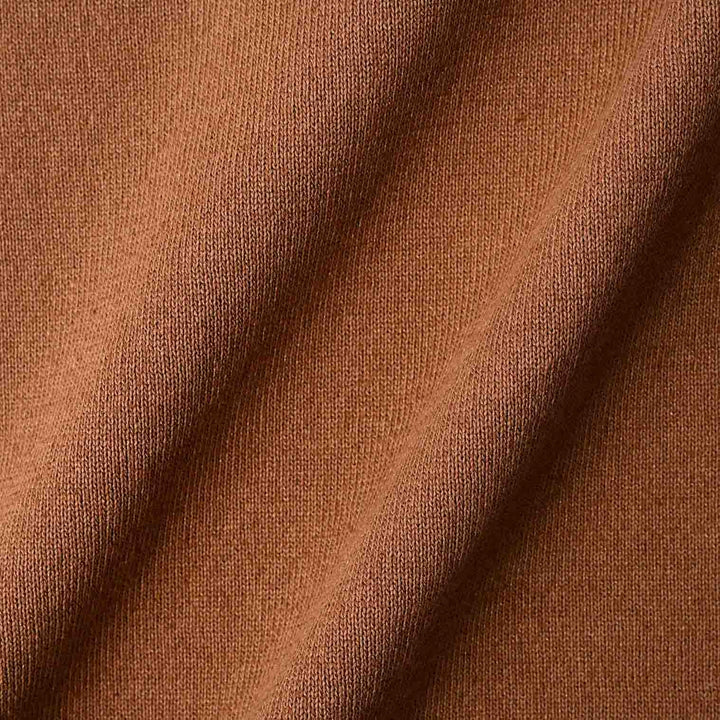 Washi cotton buttonless knit polo "TAISHI"