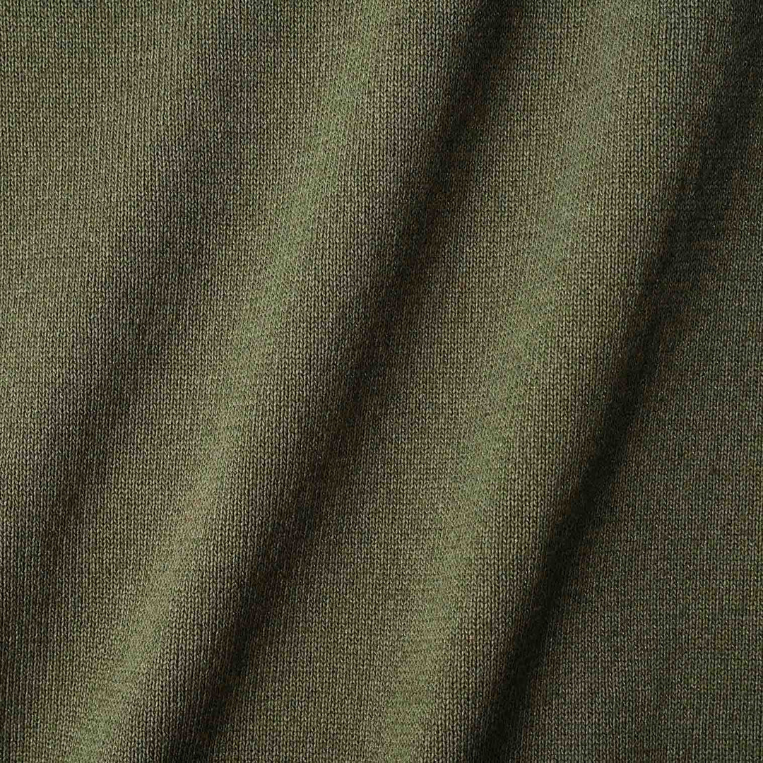 Washi cotton buttonless knit polo "TAISHI"