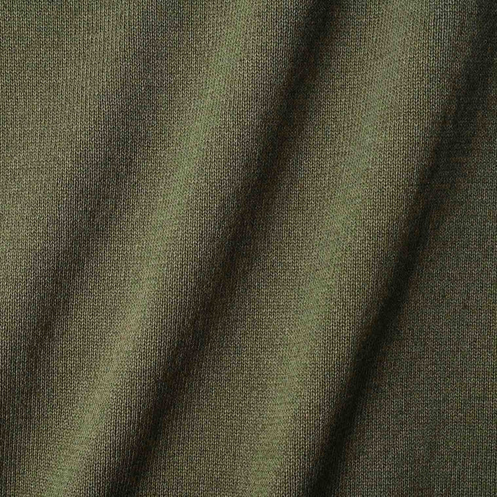 Washi cotton buttonless knit polo "TAISHI"