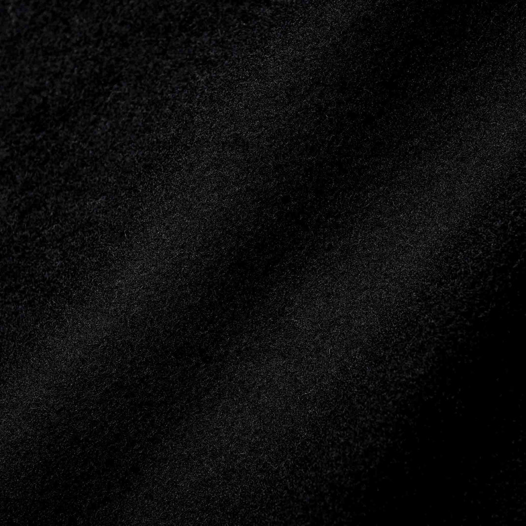 ロングチェスターコート「SHANKS TOKYO(シャンクス トーキョー)」ブラック　生地ディテール