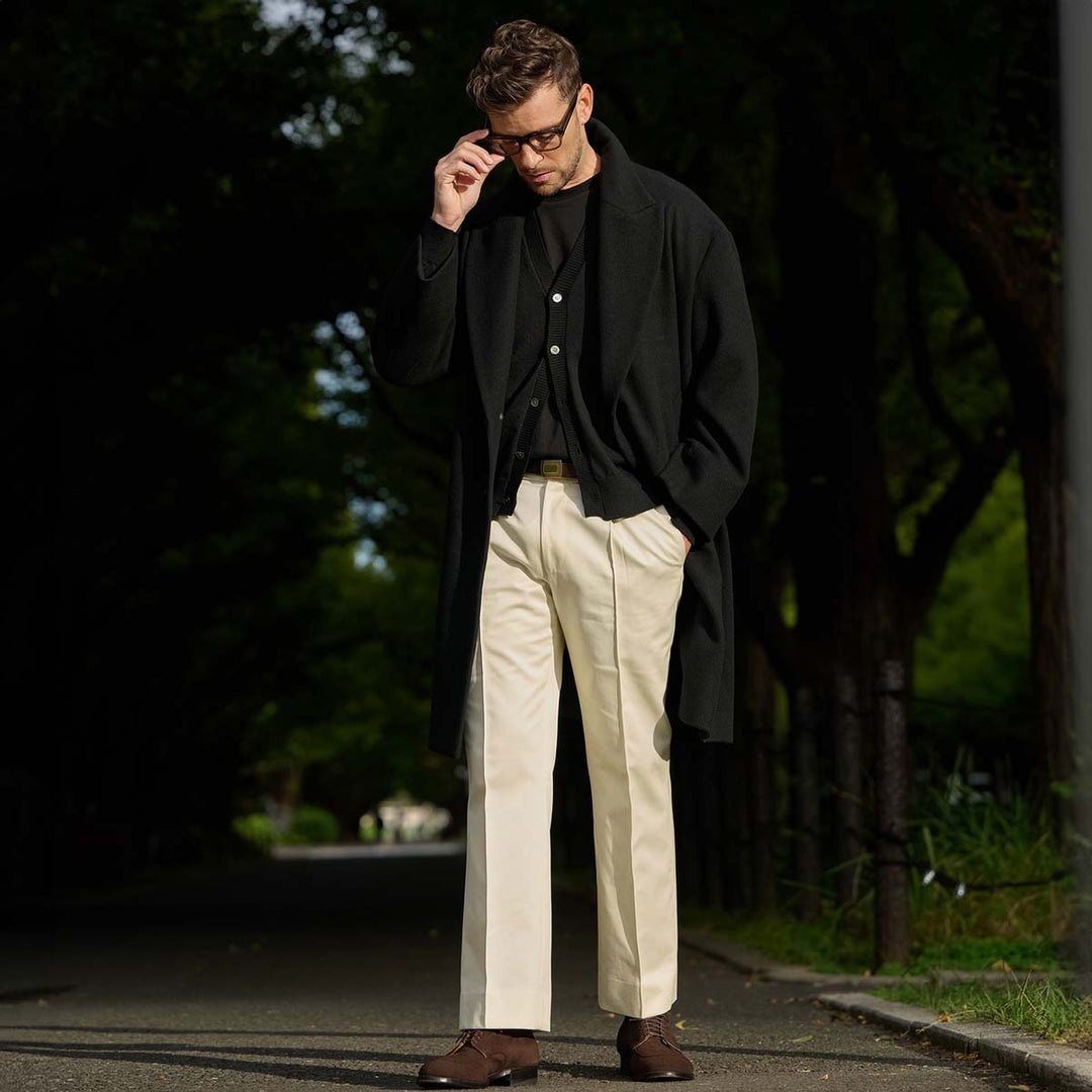 チノトラウザーズ「SAVVY(サヴィー)」着用モデルカット