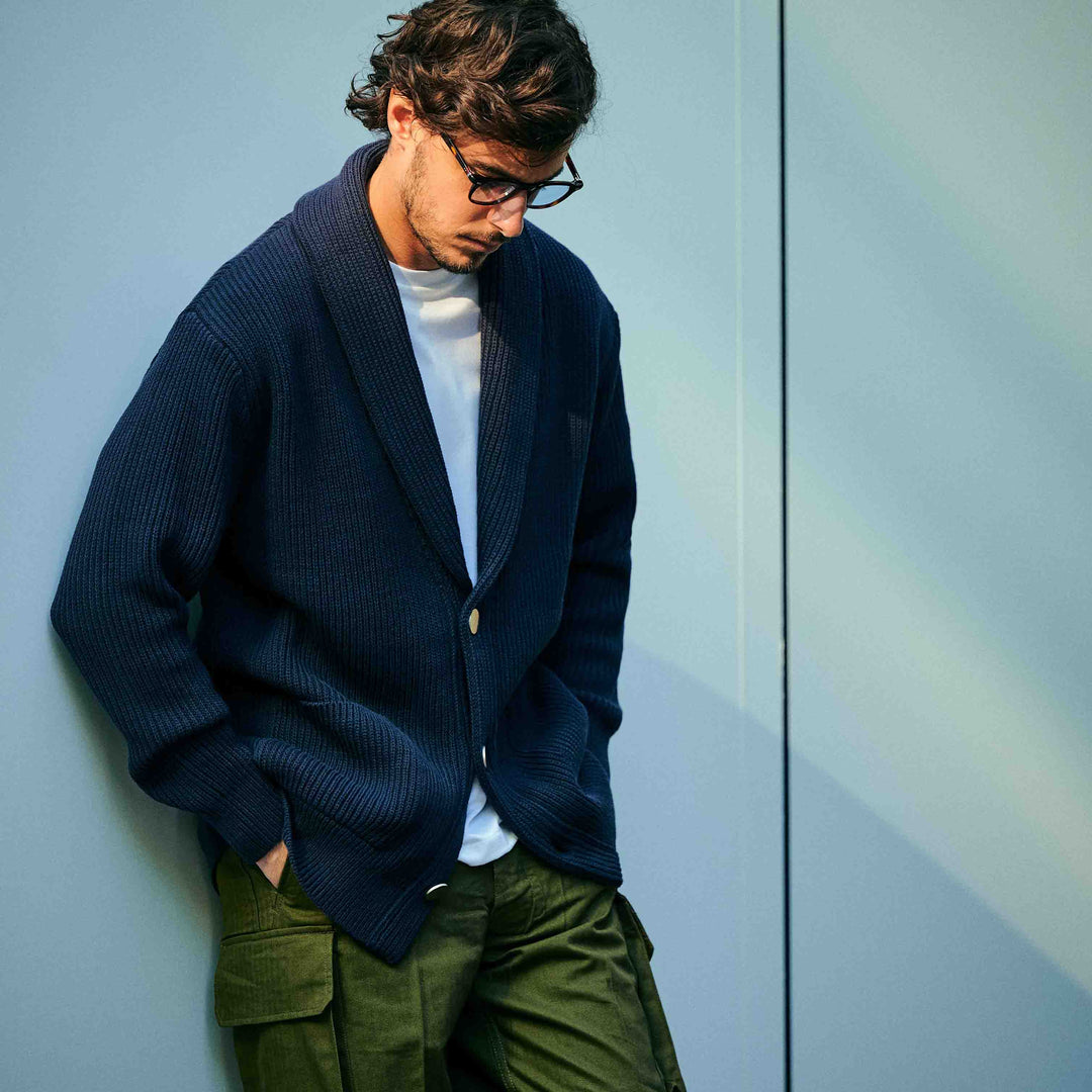 THE WOOSTER CARDIGAN モデル着用カット