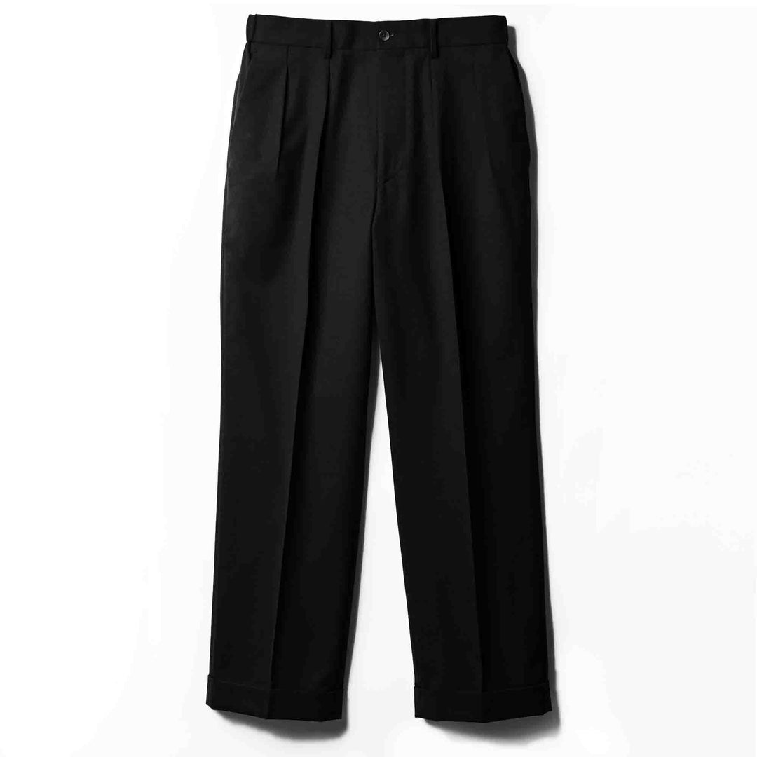 ６スタイルMIXスラックス「LIBRA TOKYO(リブラ トーキョー)」ブラック　フロント　物カット