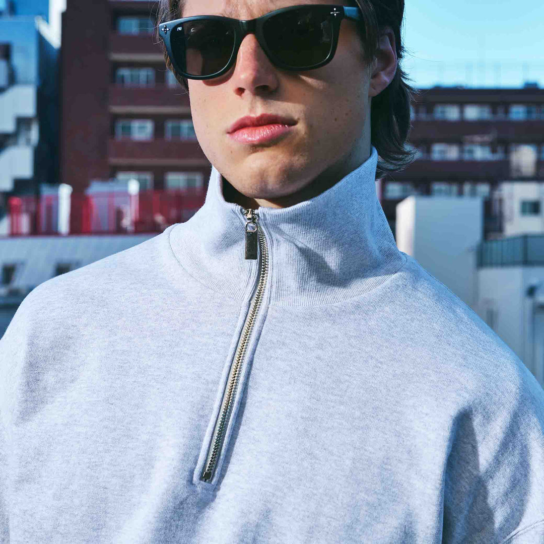 GSC「03 HALF ZIP」着用モデル　ディテール