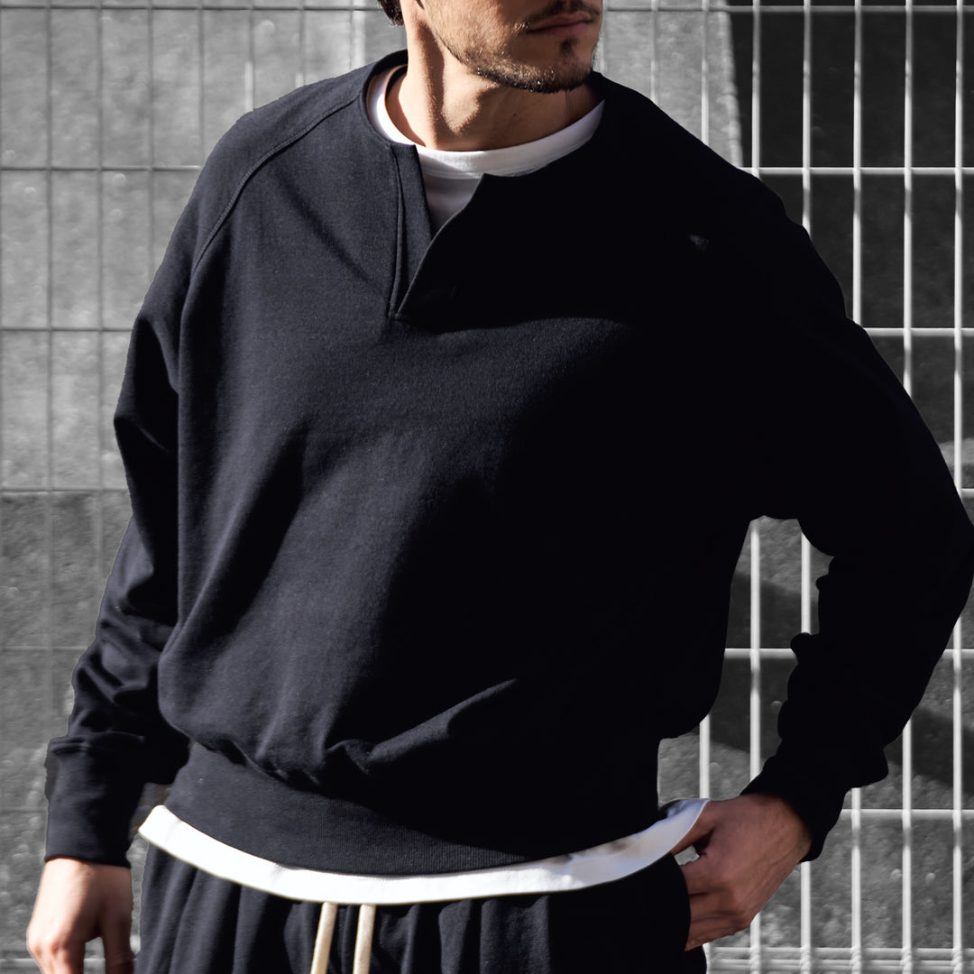 ミニ裏毛ラグランスウェットシャツ「FELIX」