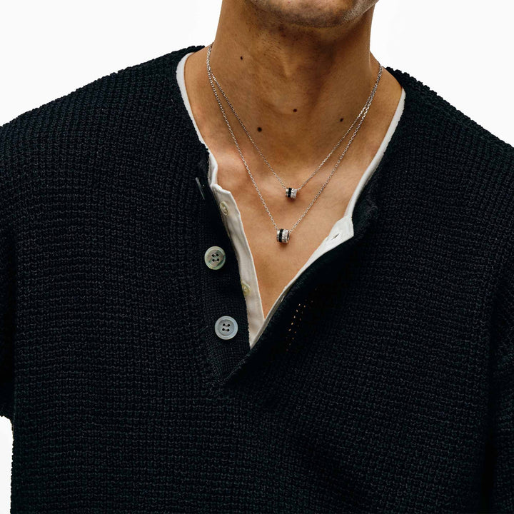 Chest Curve Neck T-shirt "ZEFIRO"