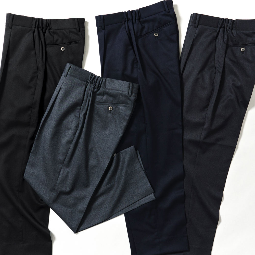 軽妙洒脱なラインを描くセミワイドスラックス「LIBRA PARIS(リブラ パリ)」